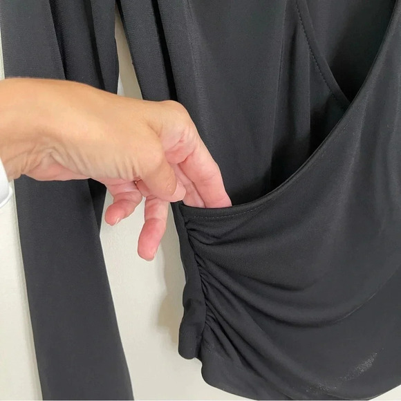 ZARA DRAPED CROSSOVER TOP - Picture 6 of 8